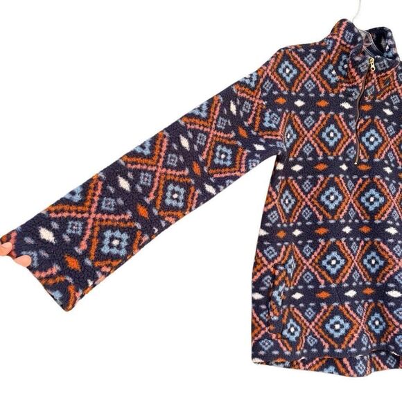 Old Navy Blue Plush Sherpa 1/4 Zip Pullover Fleece Sweatshirt Jacket Large Outdo - Picture 6 of 9